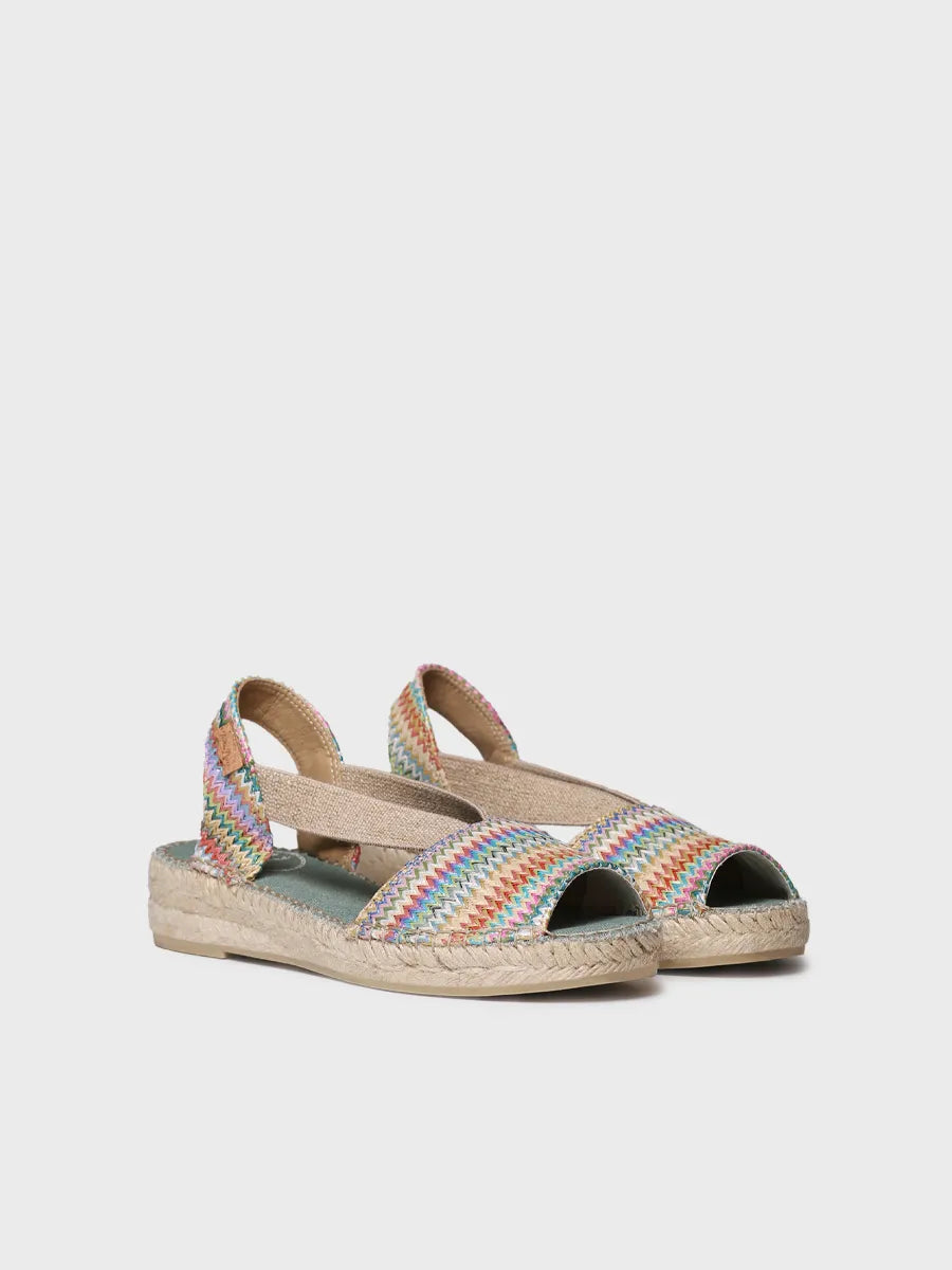 Toni Pons Estel-MH espadrilles compensees raphia multicolore