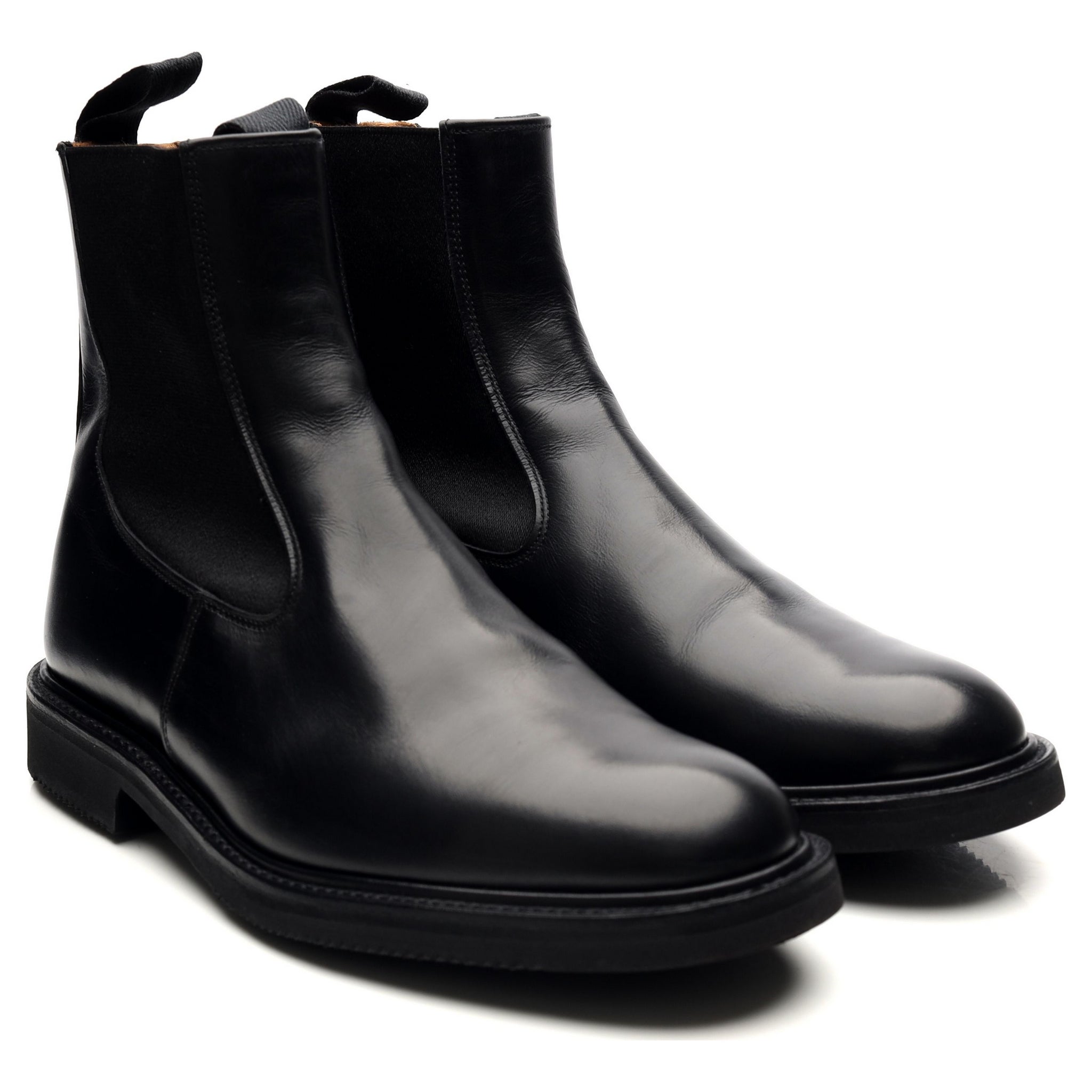Tricker's Stephen bottes chelsea cuir noir UK 9