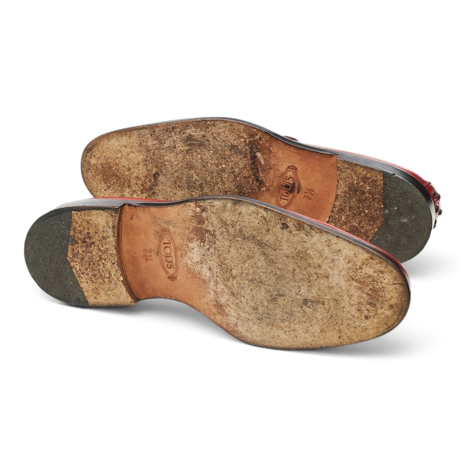 Tod's mocassins cuir rouge UK 7.5 semelle cuir Italie