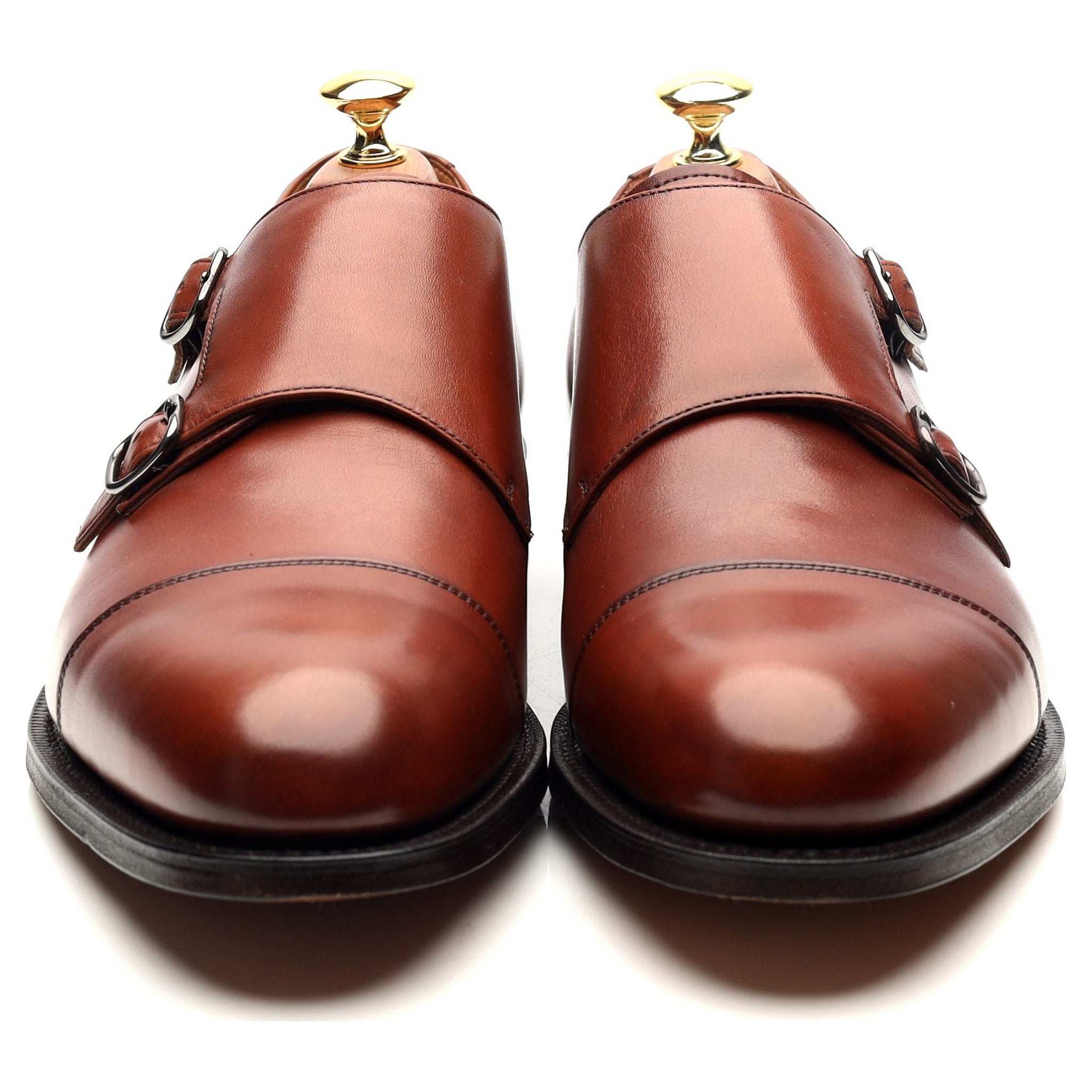 Church's Detroit chaussures monk cuir marron UK 8