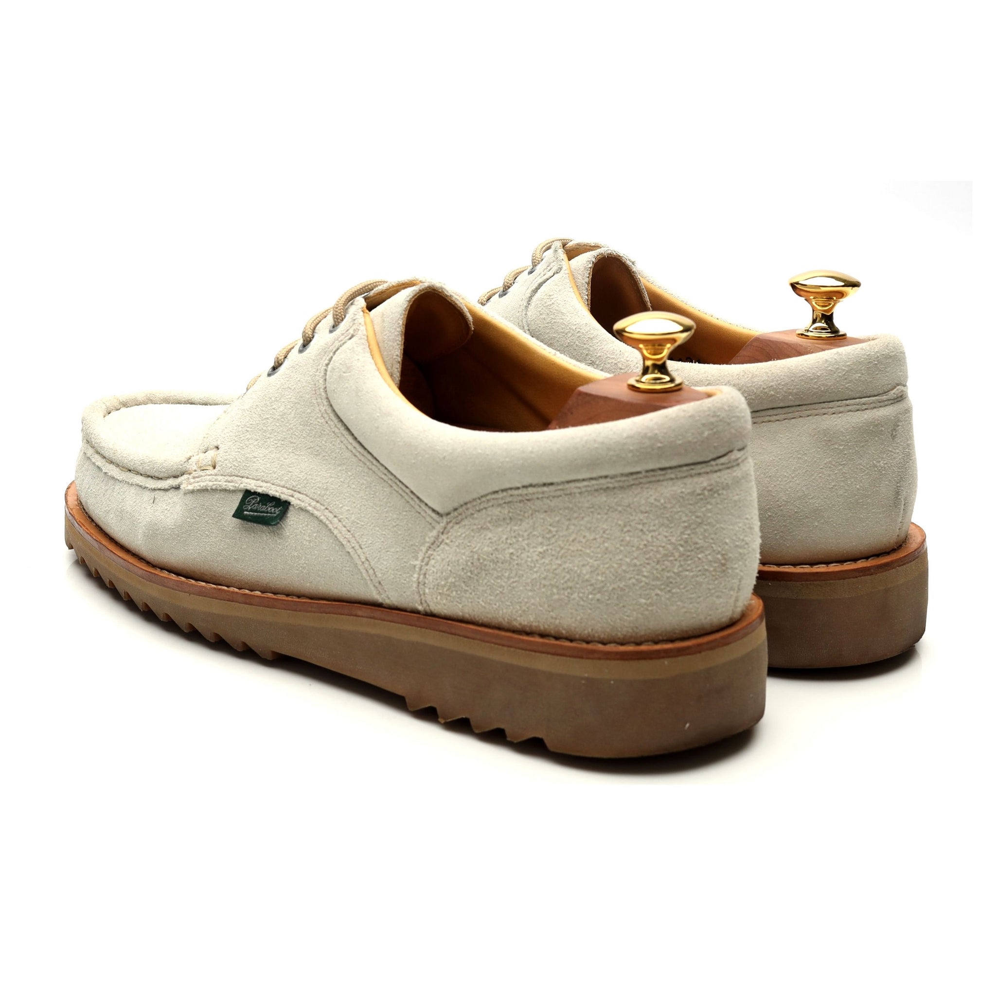 Paraboot Thiers chaussure bateau suède crème UK 9