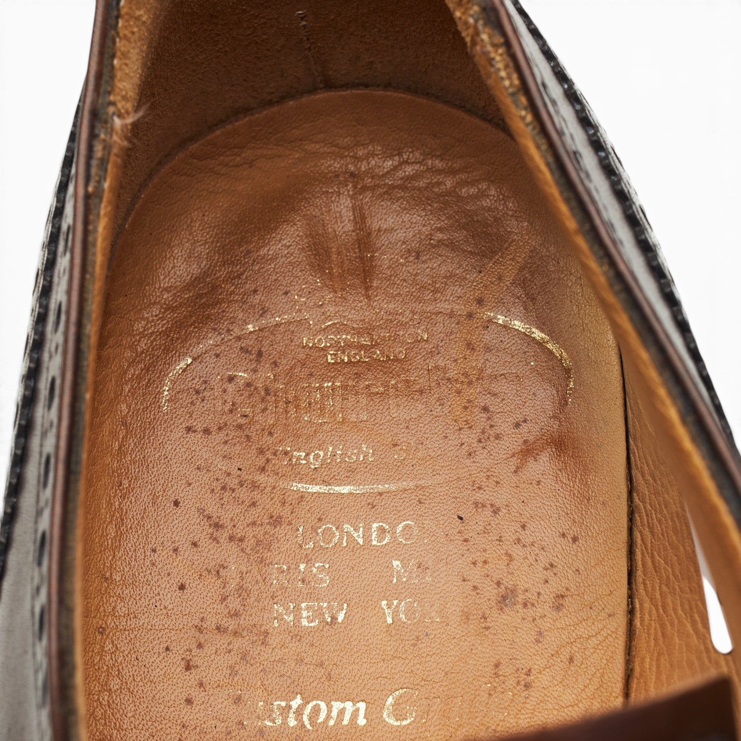 Church's Cambridge derby brogues marron foncé UK 7 cuir