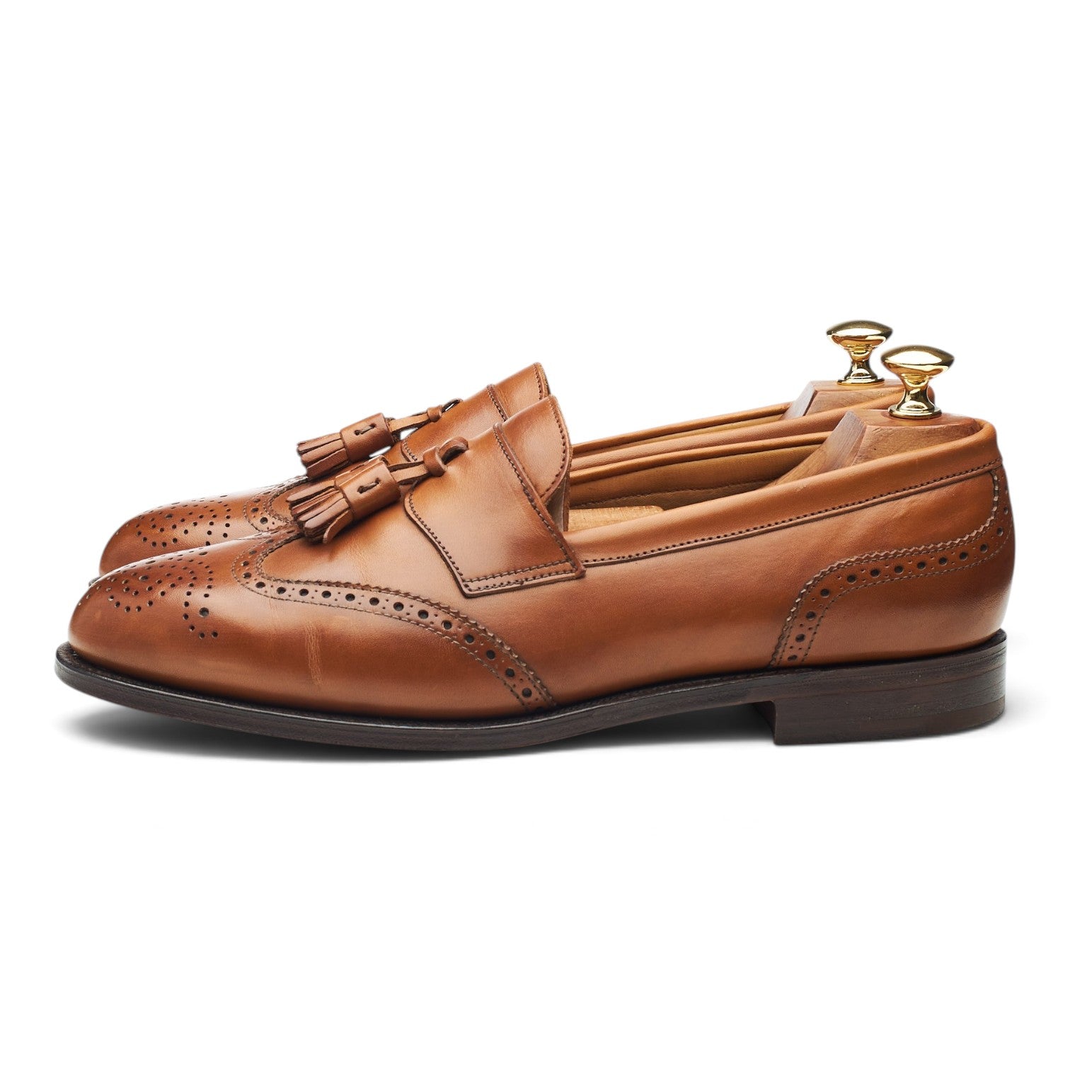 Alfred Sargent Sandringham mocassins pompons marron 9 UK
