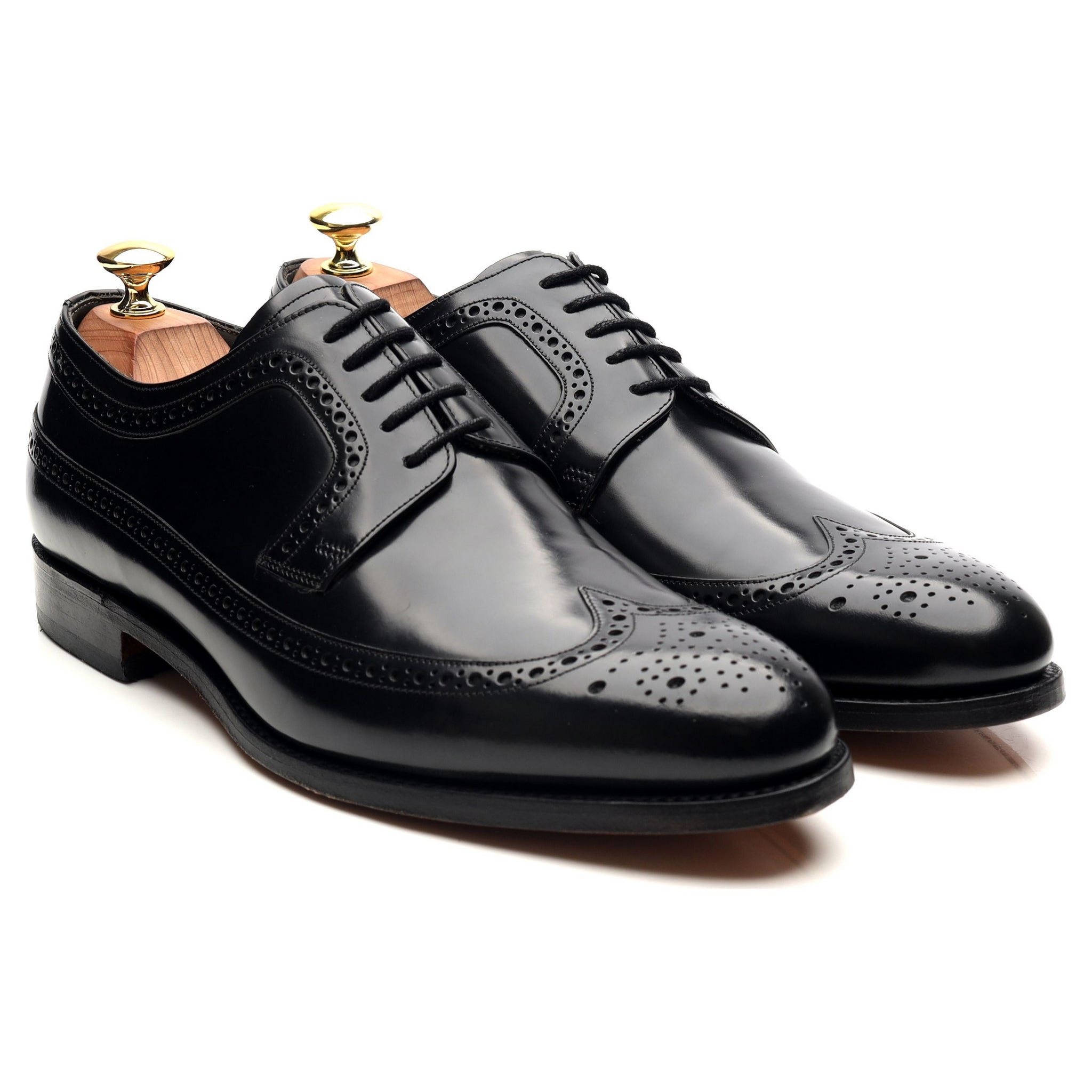 Barker Woodbridge derby cuir noir brogue pointure UK 8