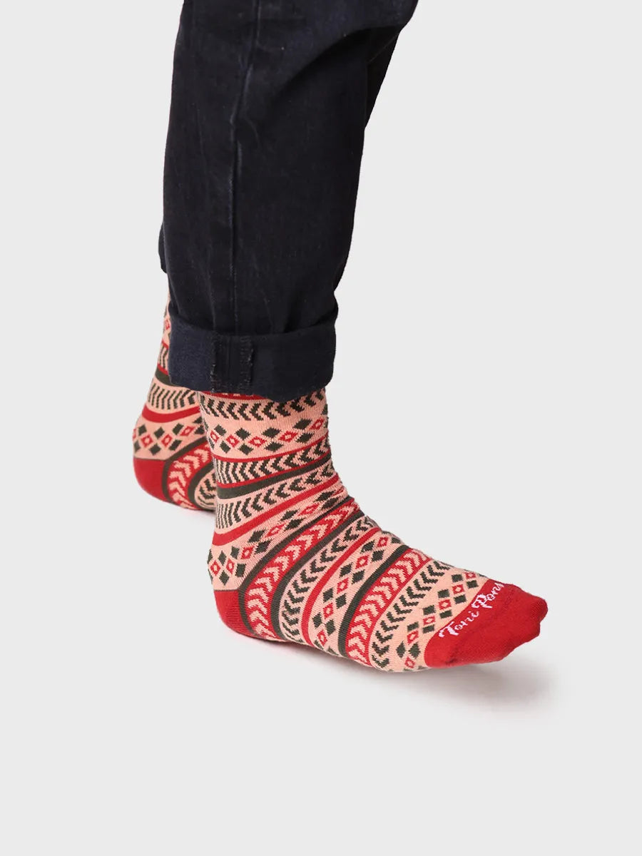 Toni Pons Quel-HK chaussettes coton rayées rouges