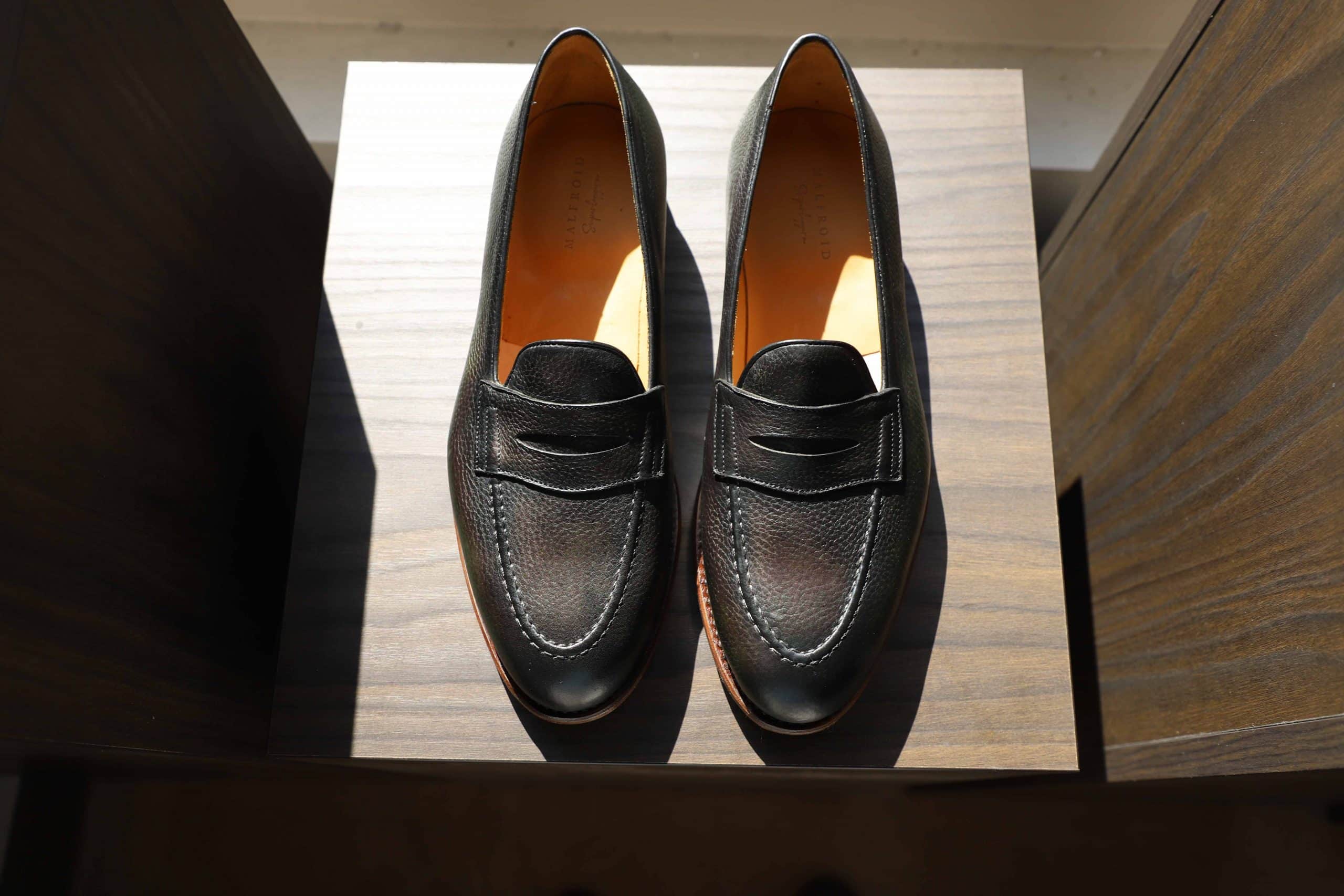 Malfroid Newport Superleggera mocassins grainé