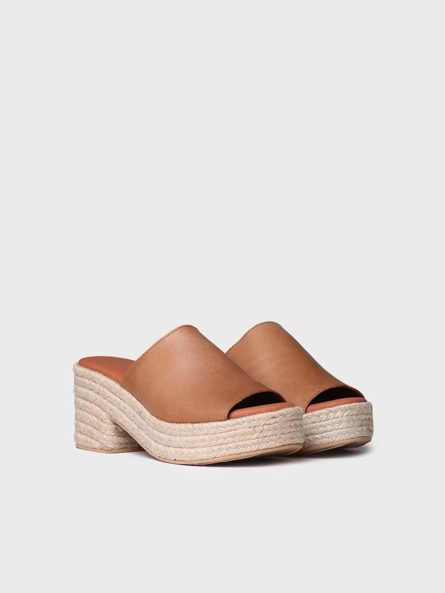 Toni Pons Andrea espadrilles cuir talon large 7,5 cm