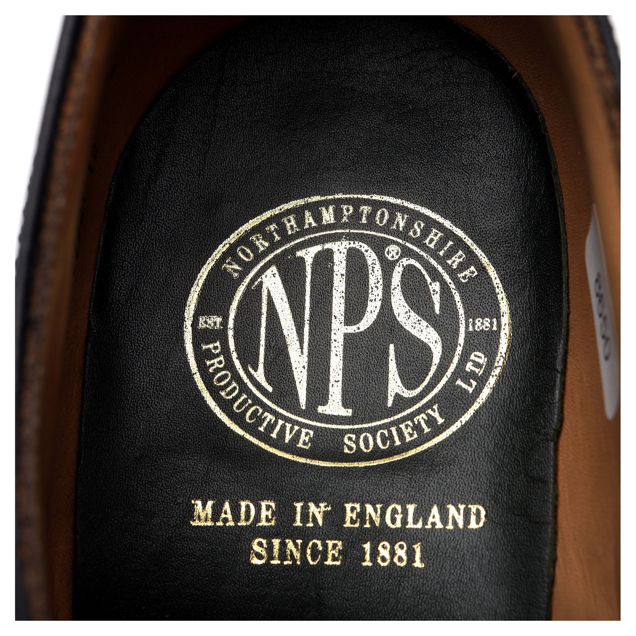 NPS Cap Toe derby cuir noir pointure UK 8 veau