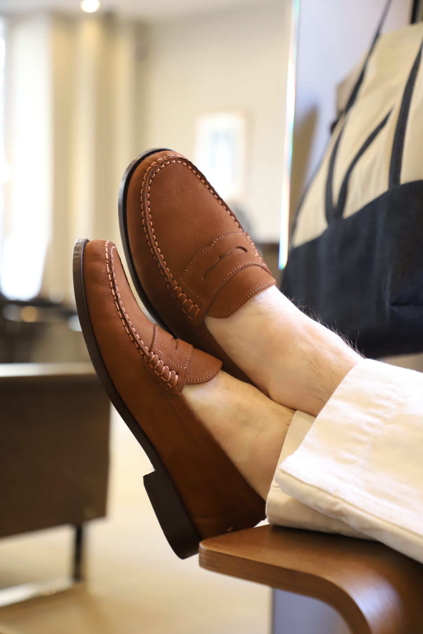 Malfroid Vauban mocassin homme daim cousu Blake