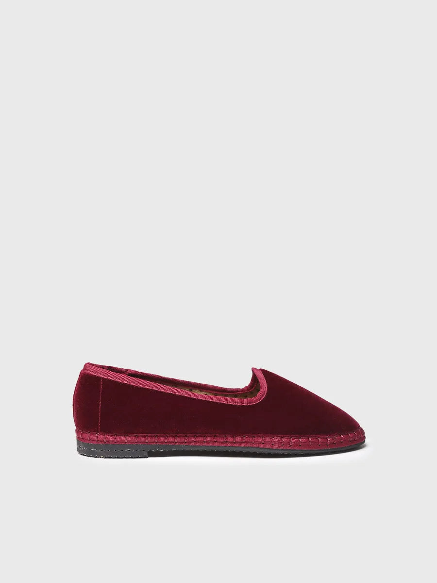 Toni Pons Cintia babies femme velours bordeaux