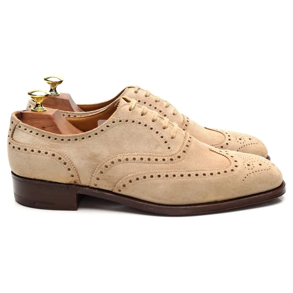 Crockett & Jones Ludgate 2 richelieu daim crème UK 7,5