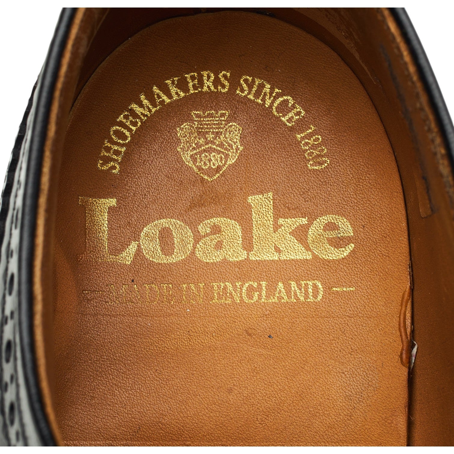 Loake 803B derby brogues cuir noir UK 6.5
