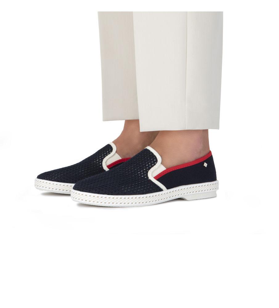 Rivieras Classic Match espadrilles marine mesh coton