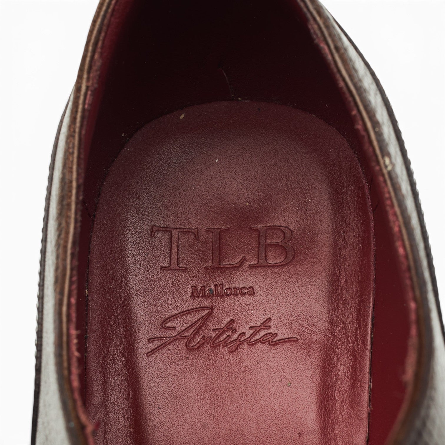 TLB Mallorca 135 Artista derbies homme cuir marron UK 8