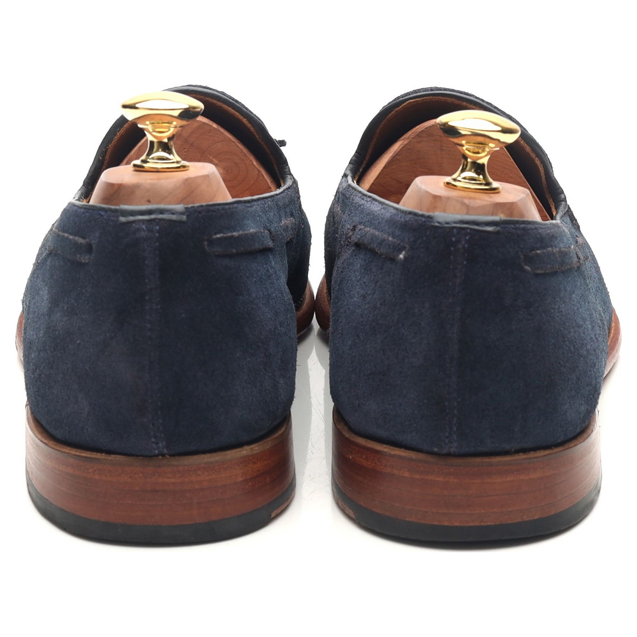 Grenson Scottie mocassins daim bleu marine pointure UK 10