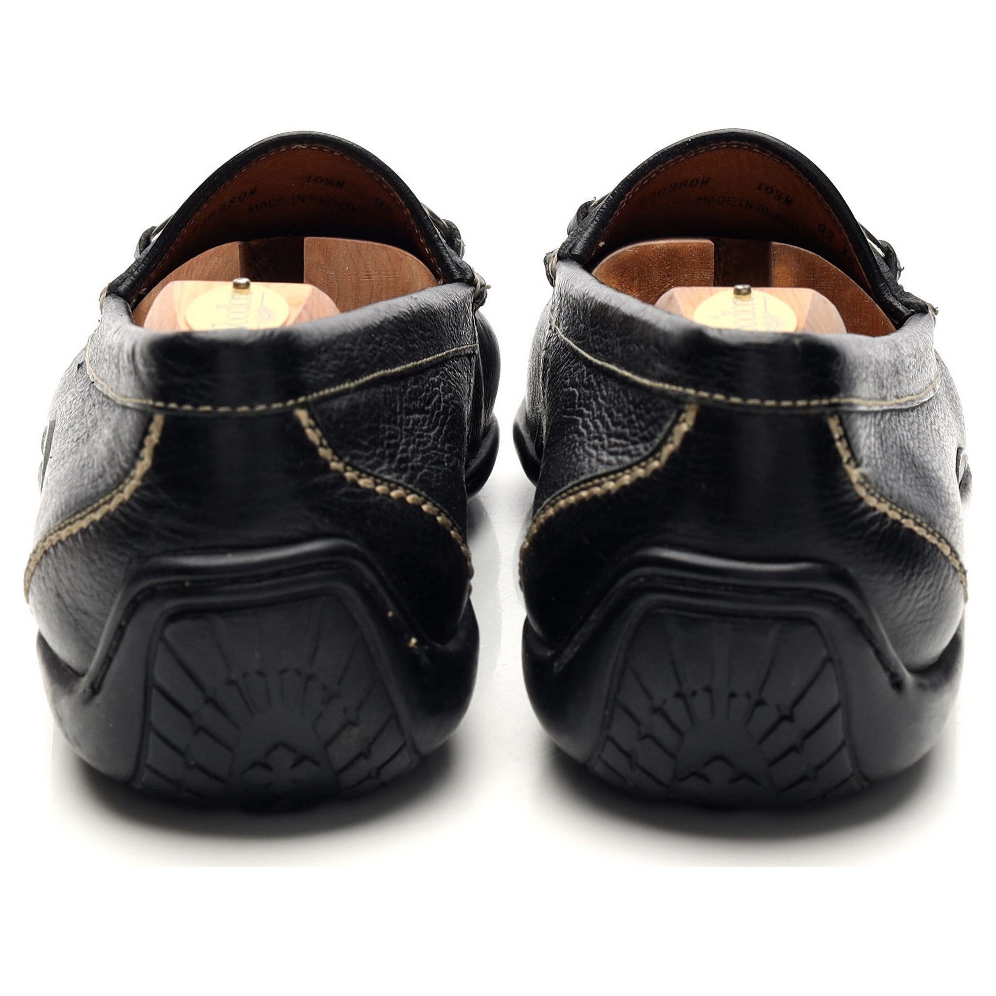 Martin Dingman Saxon mocassins cuir grainé noir UK 9,5