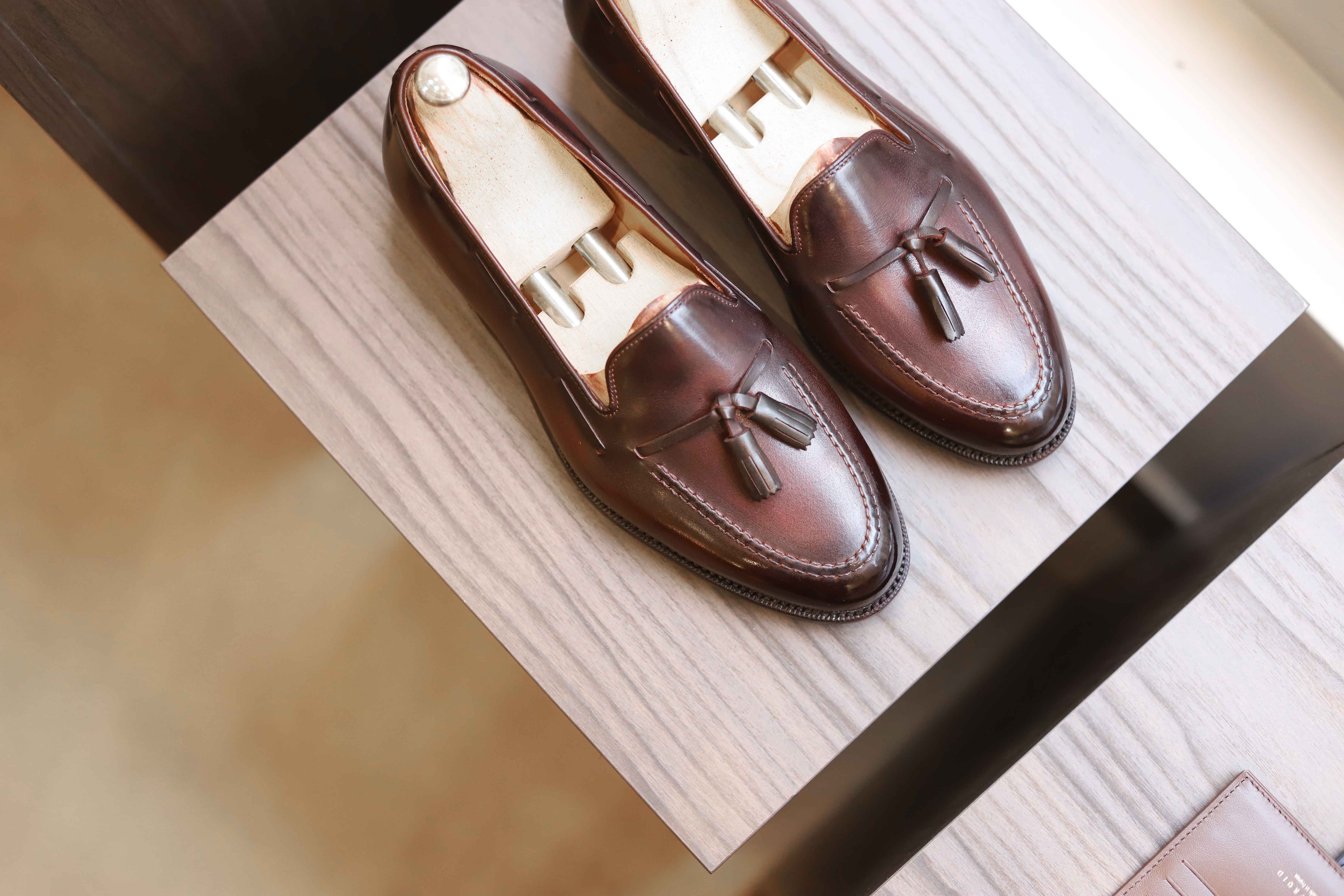 Malfroid Goodwood mocassin pompons cuir à patiner