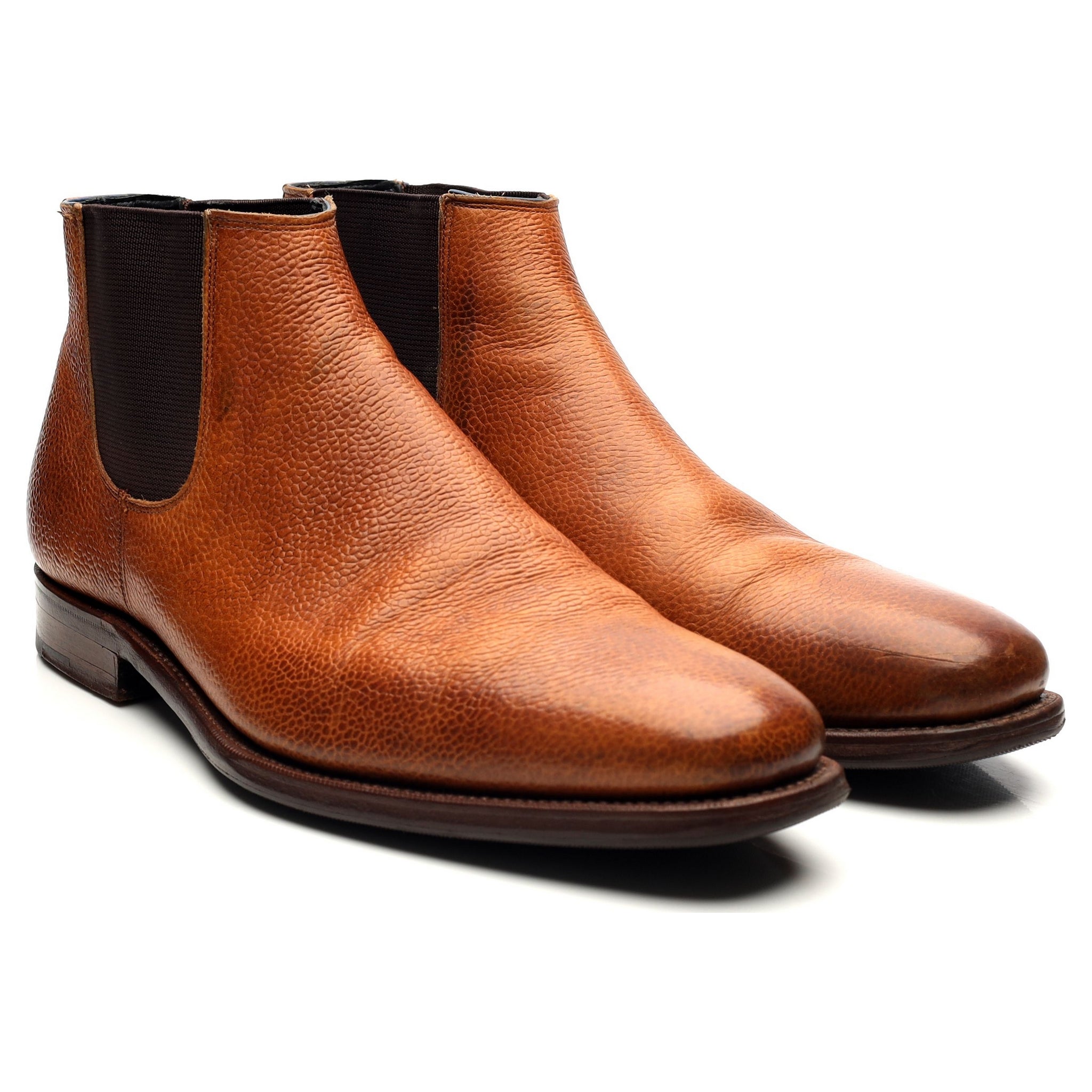 Tim Little Black Sole 6 boots chelsea cuir marron UK 8
