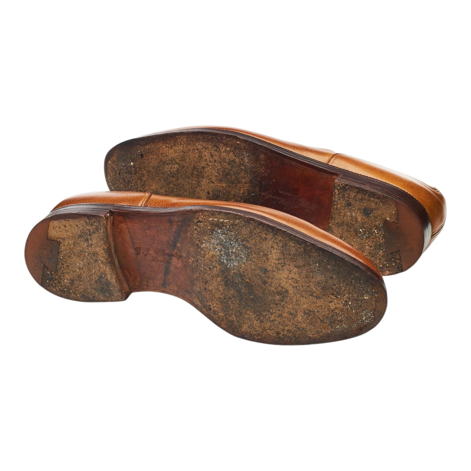 George Cleverley Cornhill derby cuir grainé marron UK 7,5