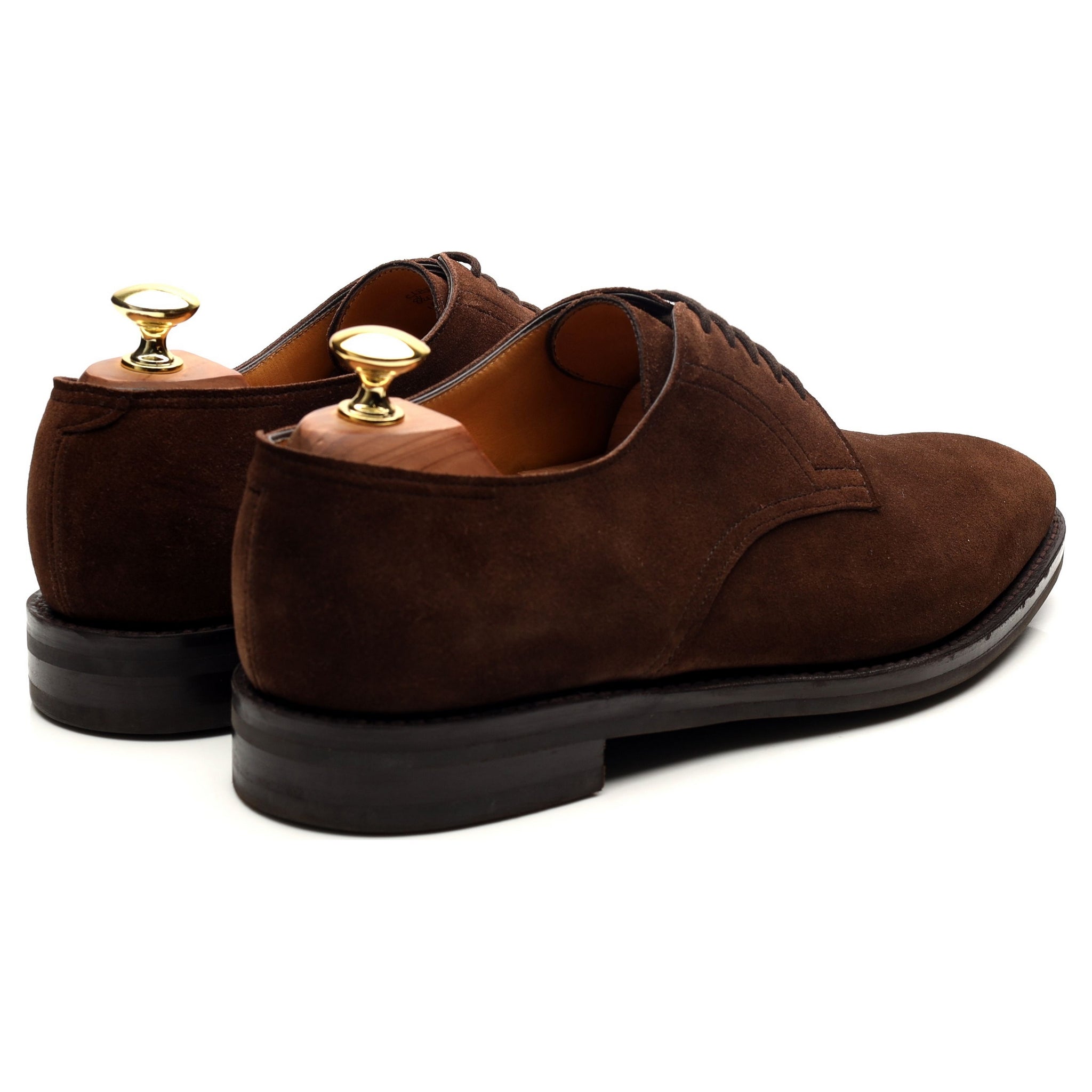 John Lobb Cleve derby daim marron foncé UK 8.5