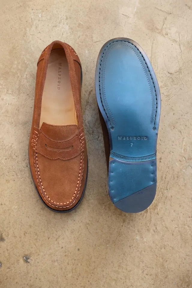 Malfroid Vauban mocassin cuir velours cousu Blake
