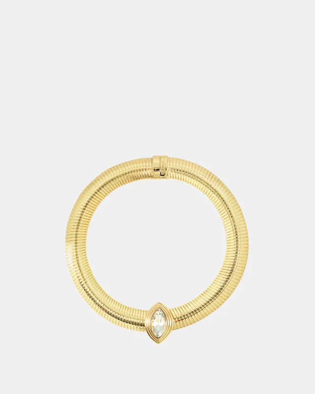 Nodaleto x Julietta Petal collier cristal doré ras du cou