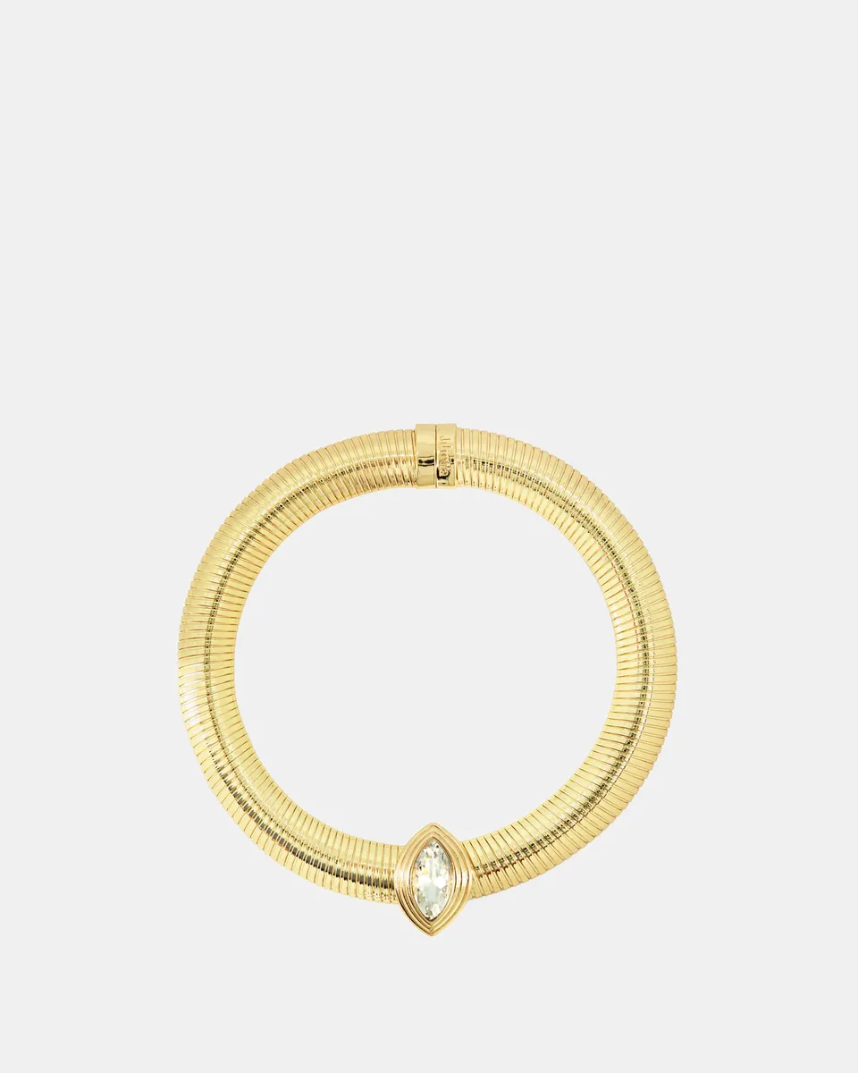 Nodaleto x Julietta Petal collier cristal doré ras du cou