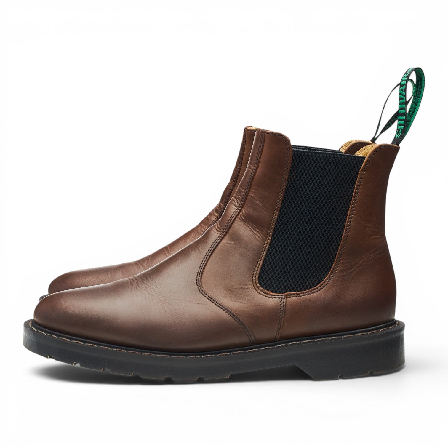 Solovair bottines chelsea cuir ciré marron 8.5 UK
