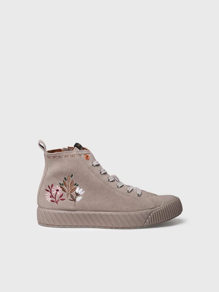 Toni Pons Gia-SF basket montante femme daim fleurs