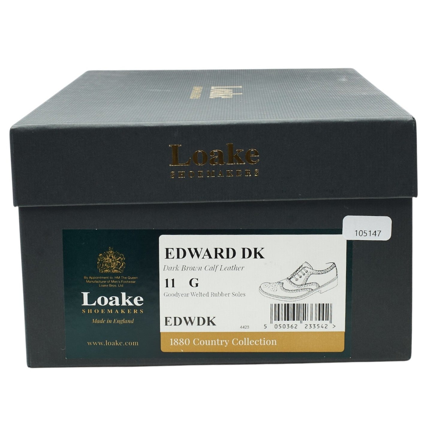 Loake 1880 Edward richelieu cuir marron UK 11