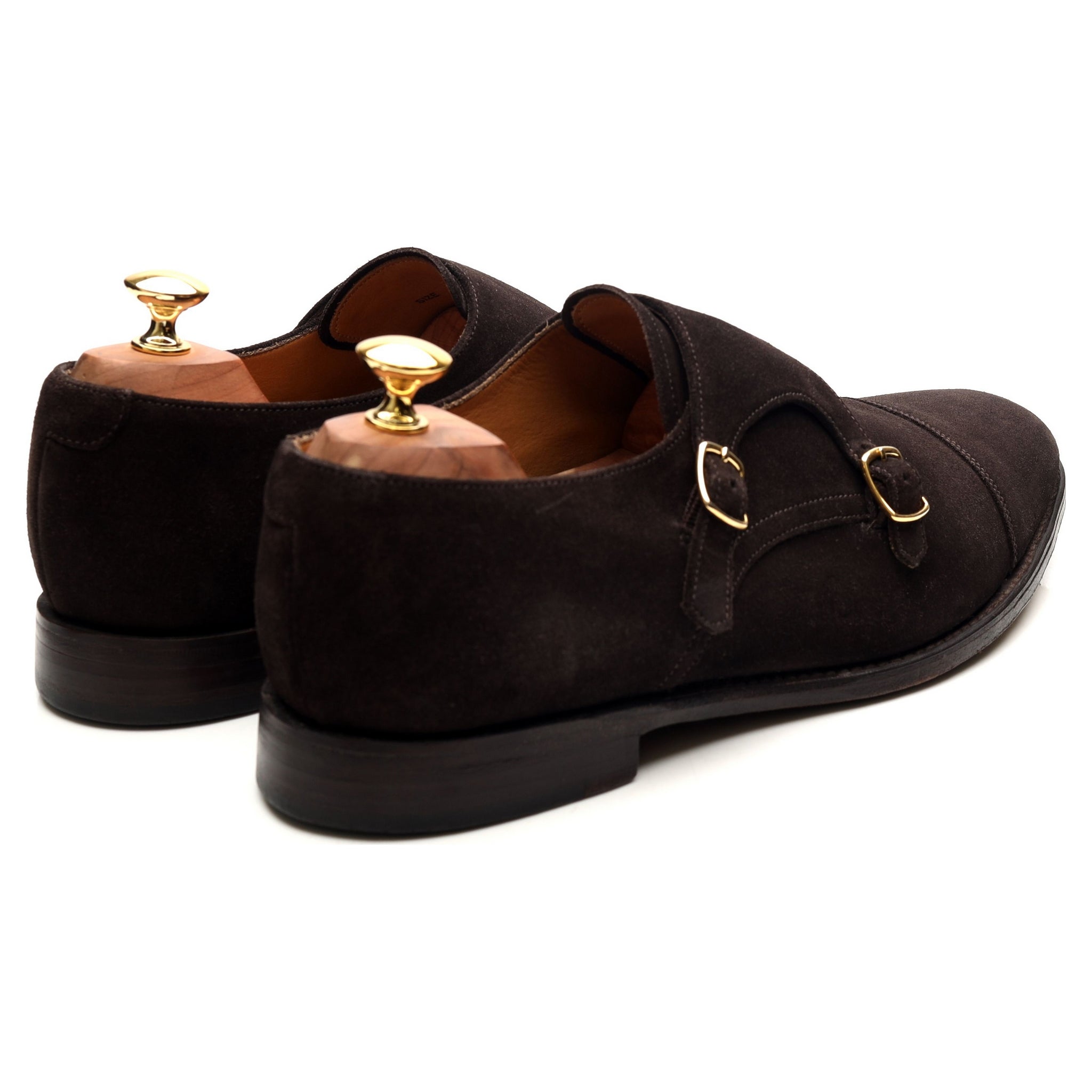 Loake Cannon 1880 double boucle daim marron UK 10.5