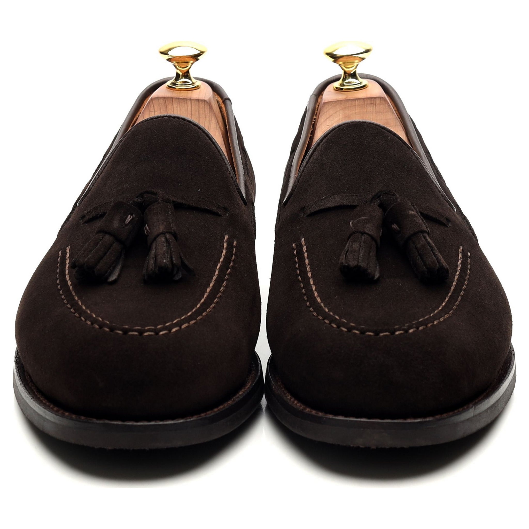 Morjas mocassin daim marron 7,5 à pompons