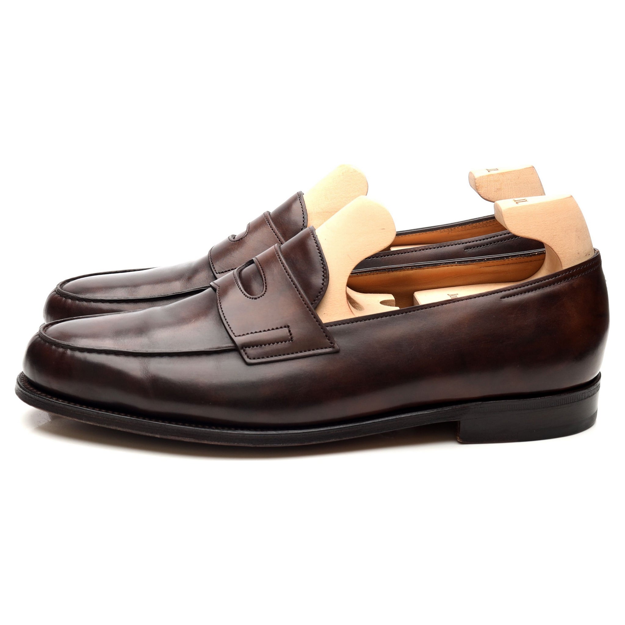 John Lobb Lopez mocassin cuir musée marron UK 8.5