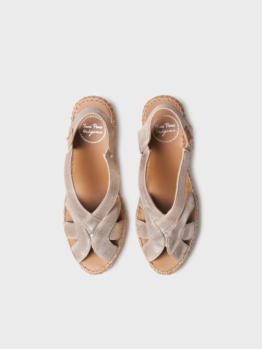 Toni Pons Lucia-AS espadrilles compensées champagne