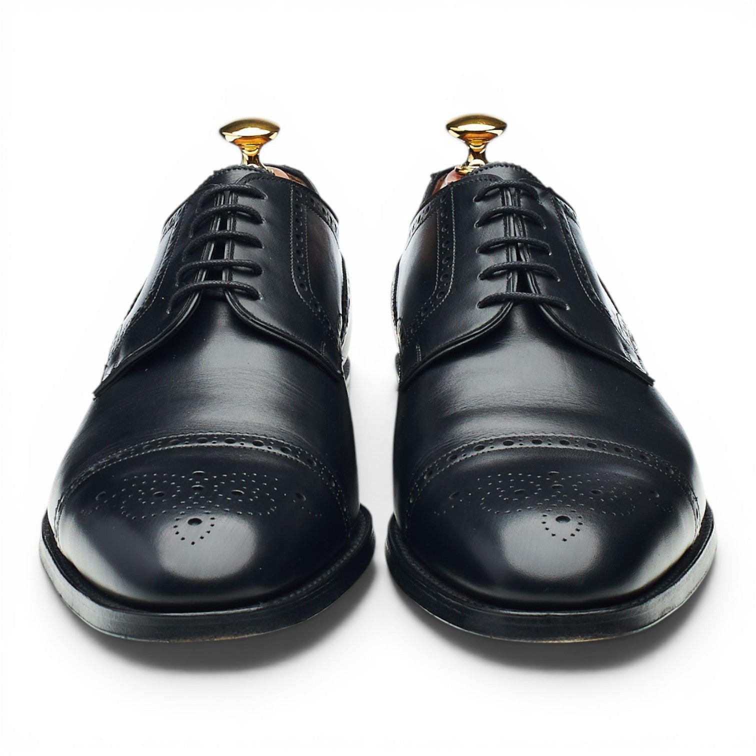Gieves & Hawkes Derby cuir noir pointure UK 9 cousu Goodyear