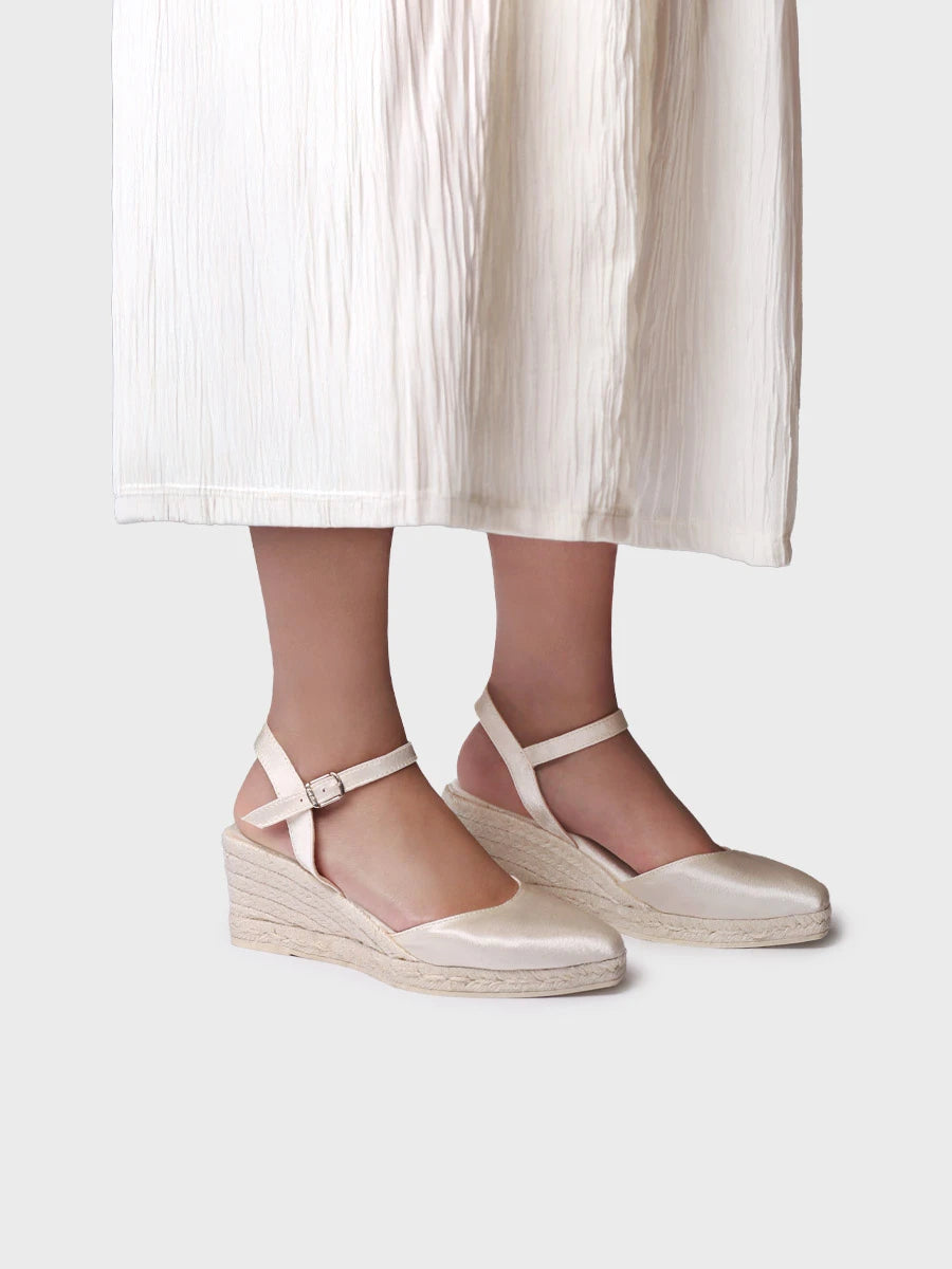 Toni Pons Margot espadrille compensée femme satin 7 cm