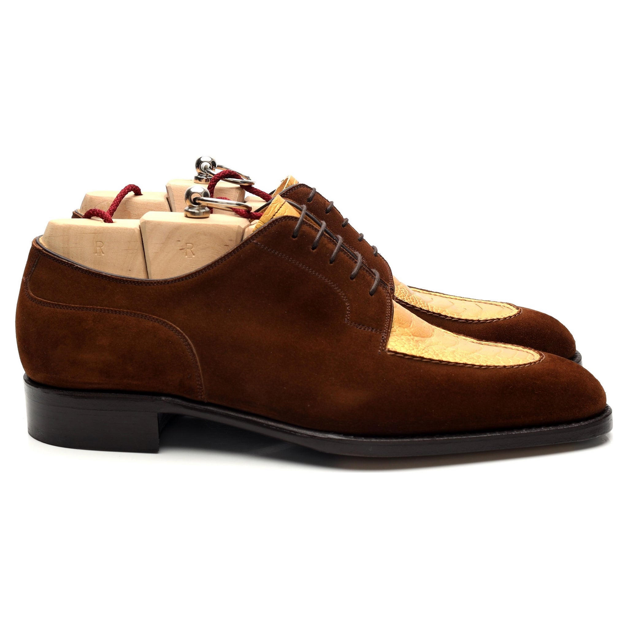 Vass Kaan derbies daim marron autruche UK 8