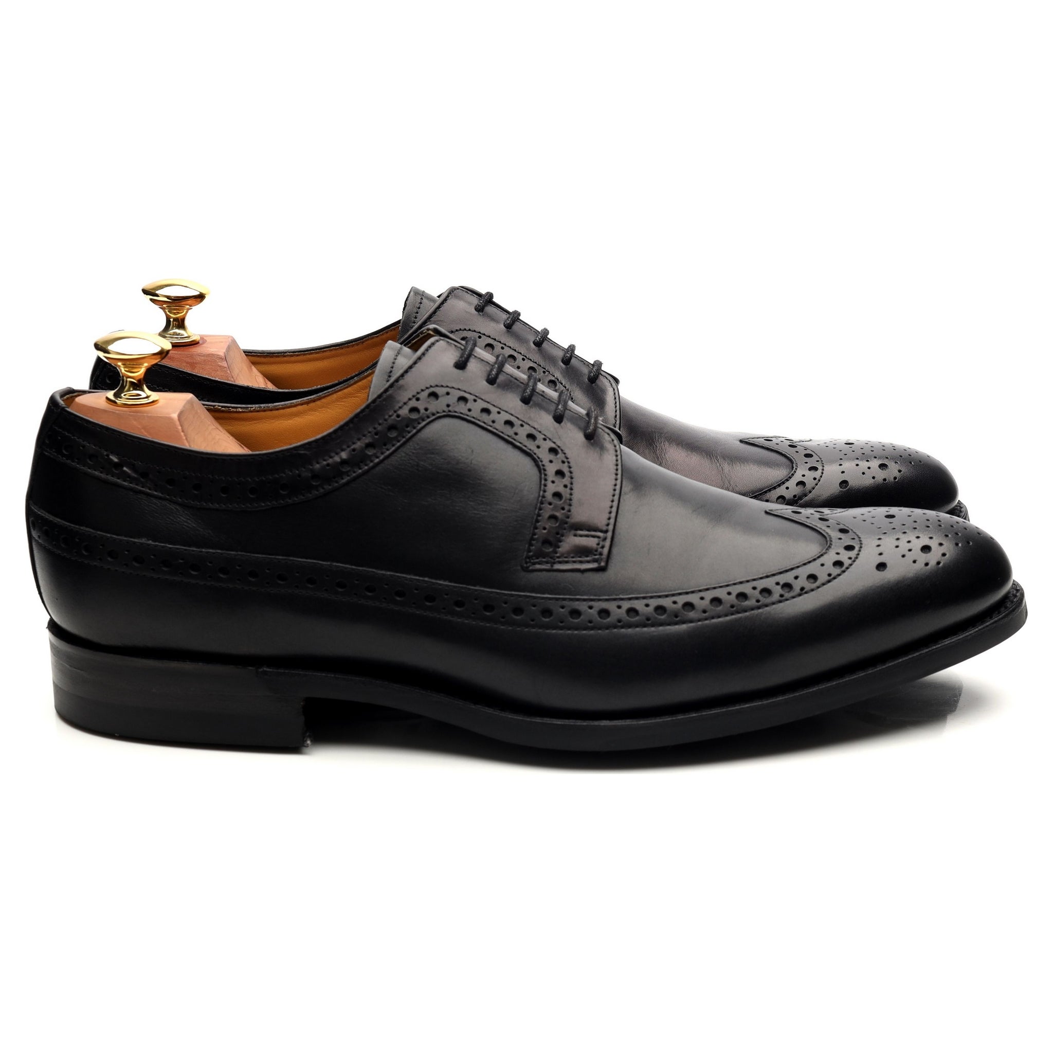 Barker Bath derby brogue cuir noir pointure UK 9