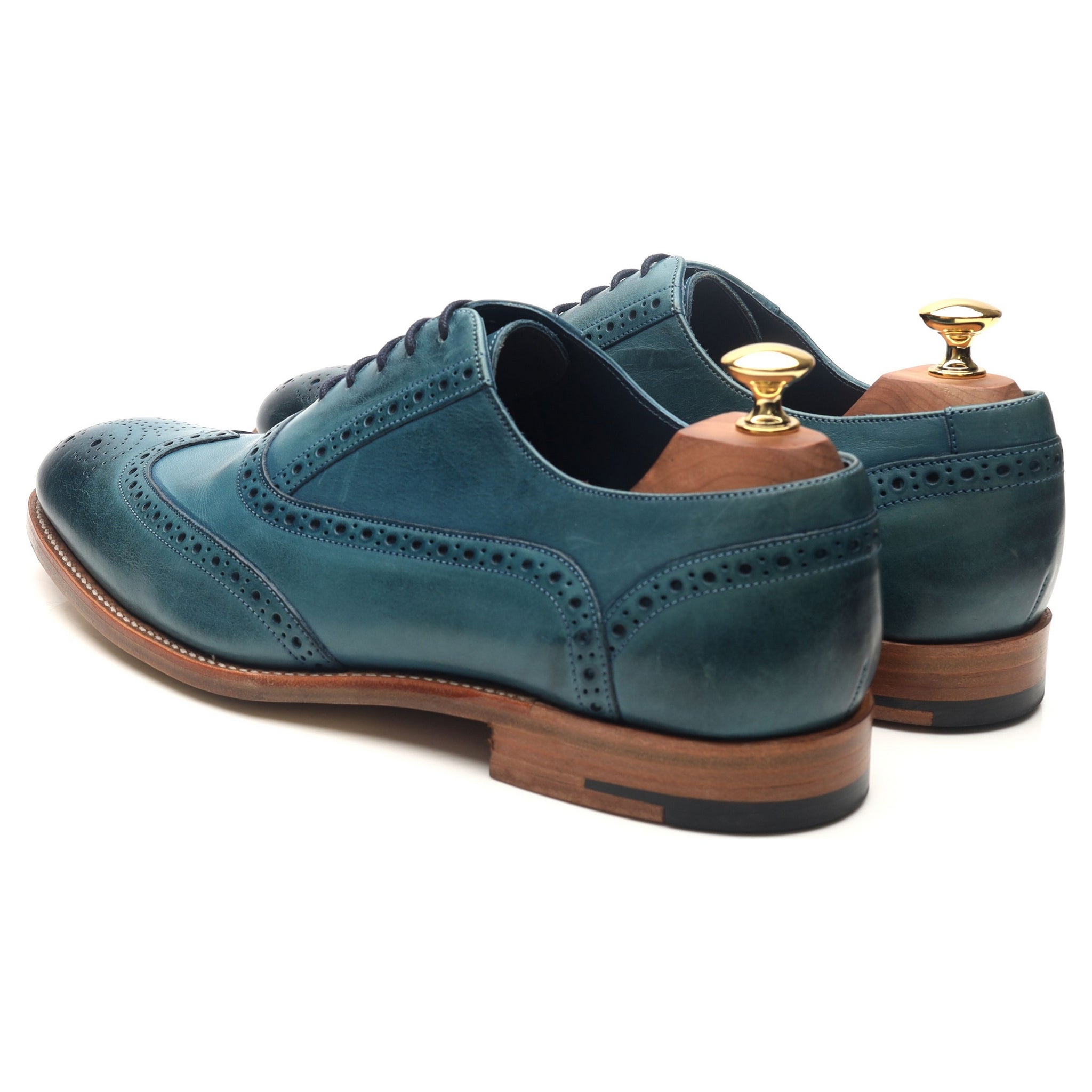 Barker Valiant brogues cuir bleu pointure UK 9