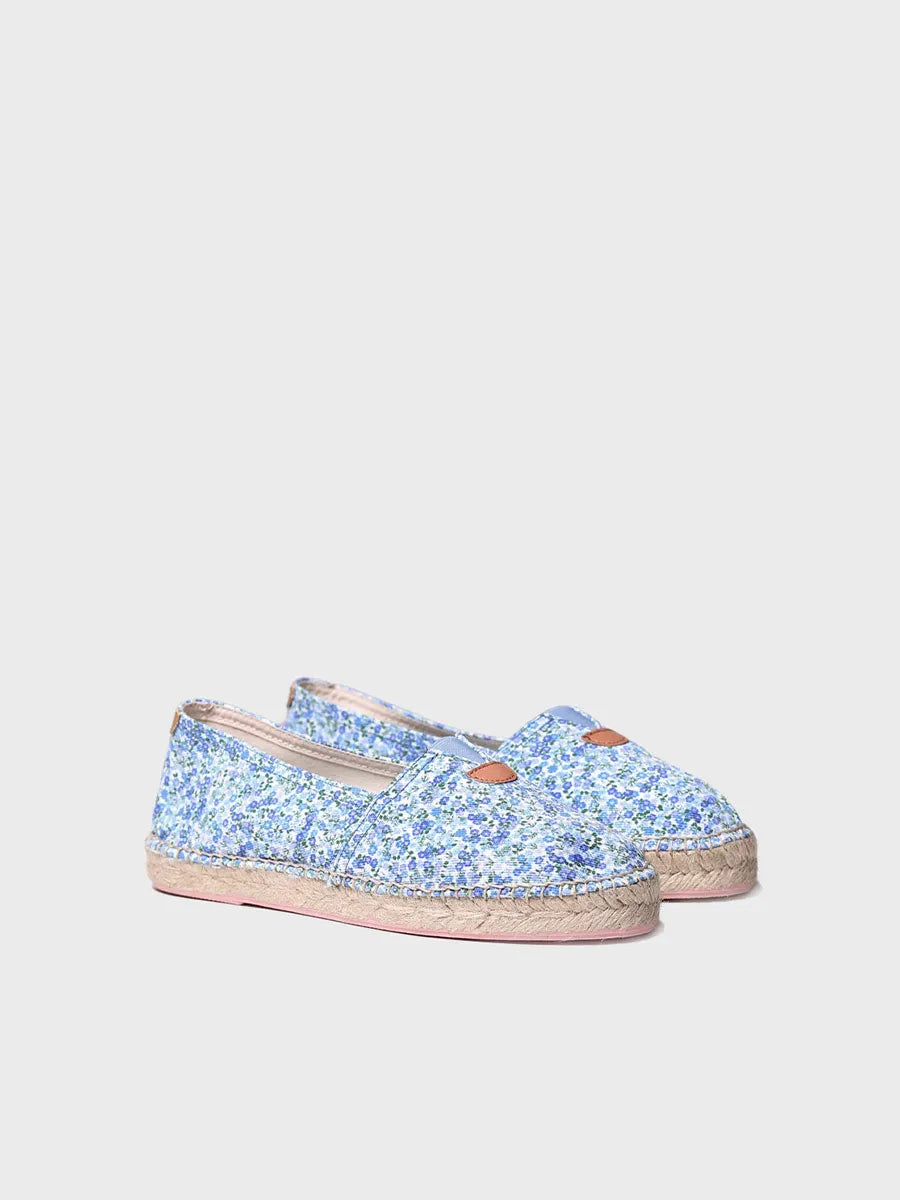 Toni Pons Blanes-AP espadrilles plates toile bleues vegan