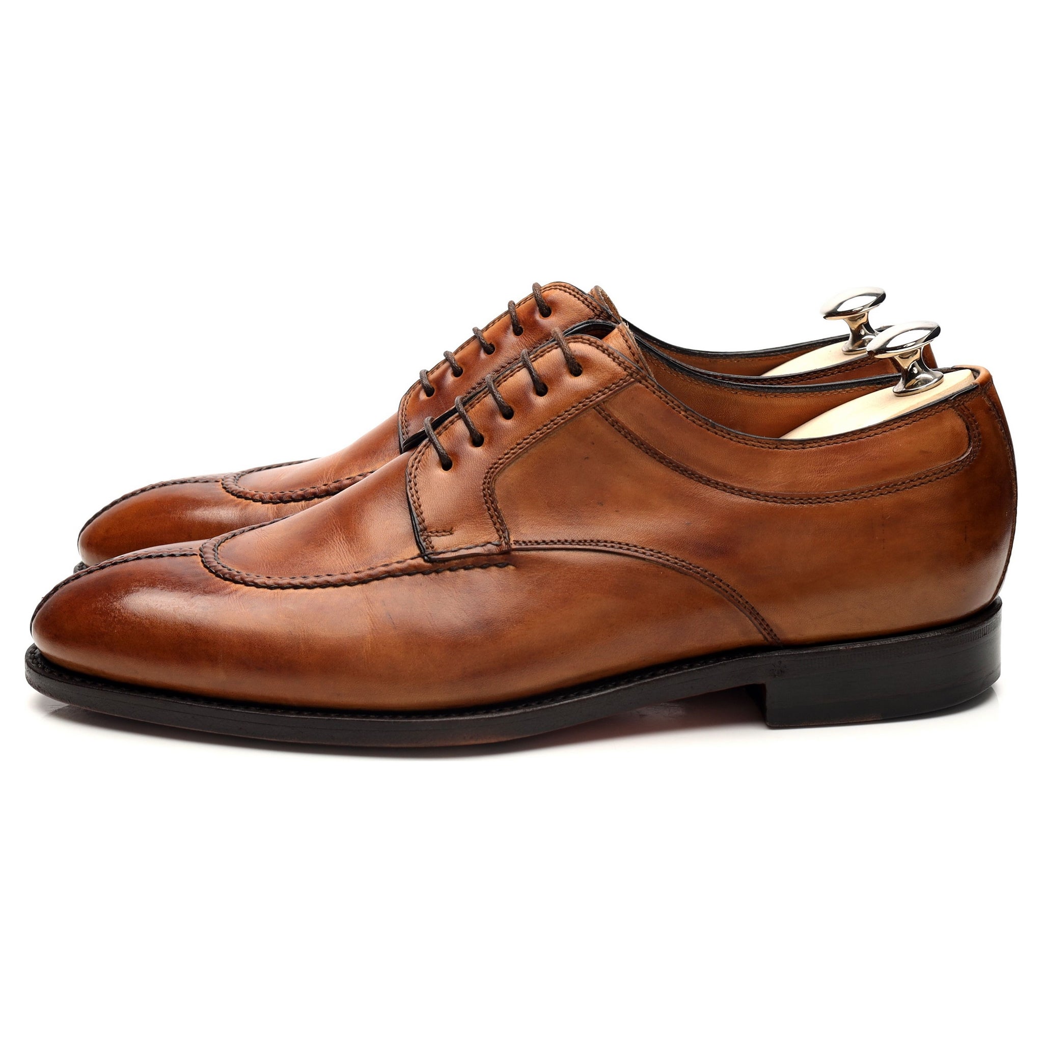Bontoni Magnifico derby cuir patiné marron UK 8.5