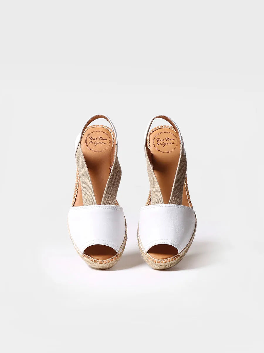 Toni Pons Teide-P espadrille femme cuir talon 6 cm