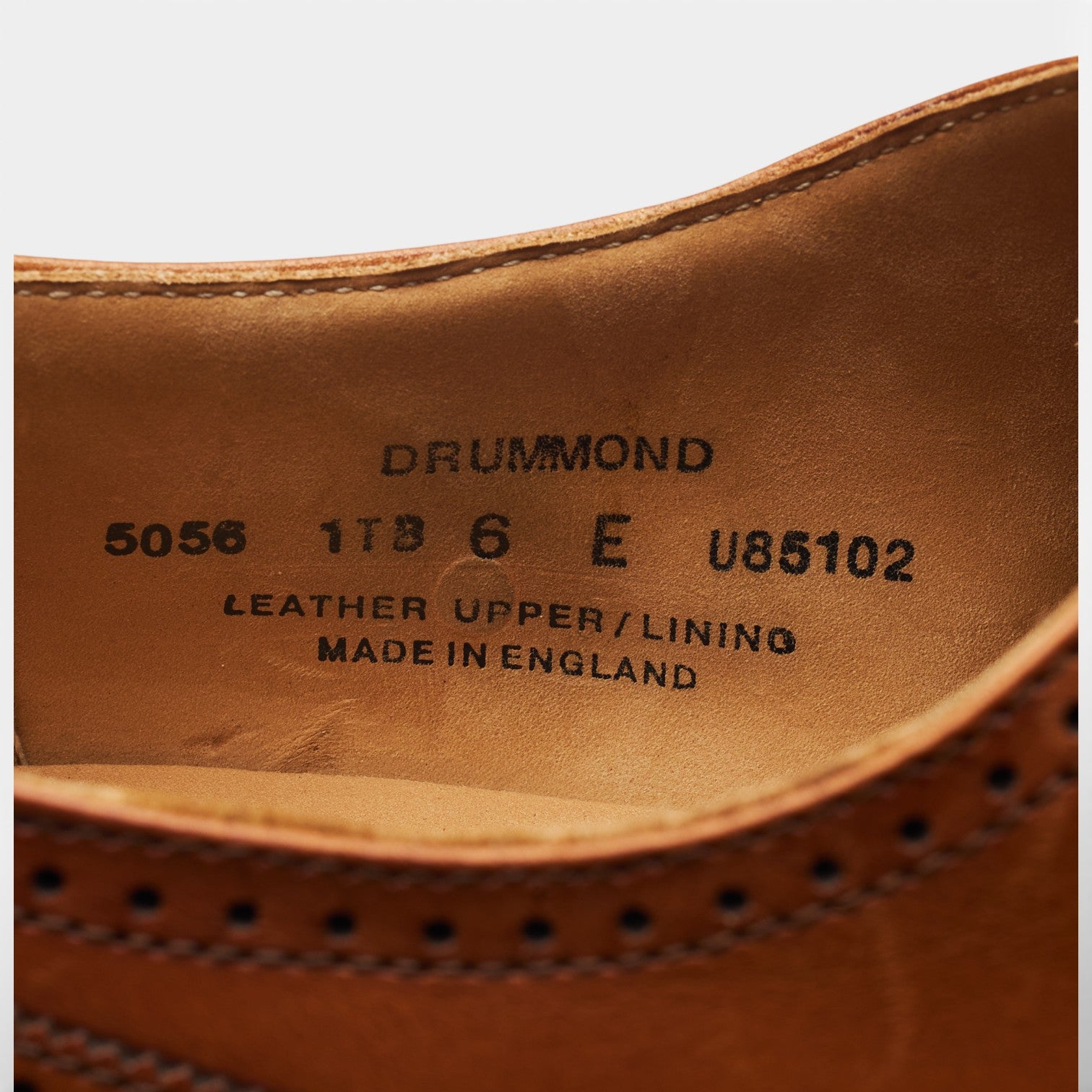 Crockett & Jones Drummond oxford cuir tan pointure 6 UK