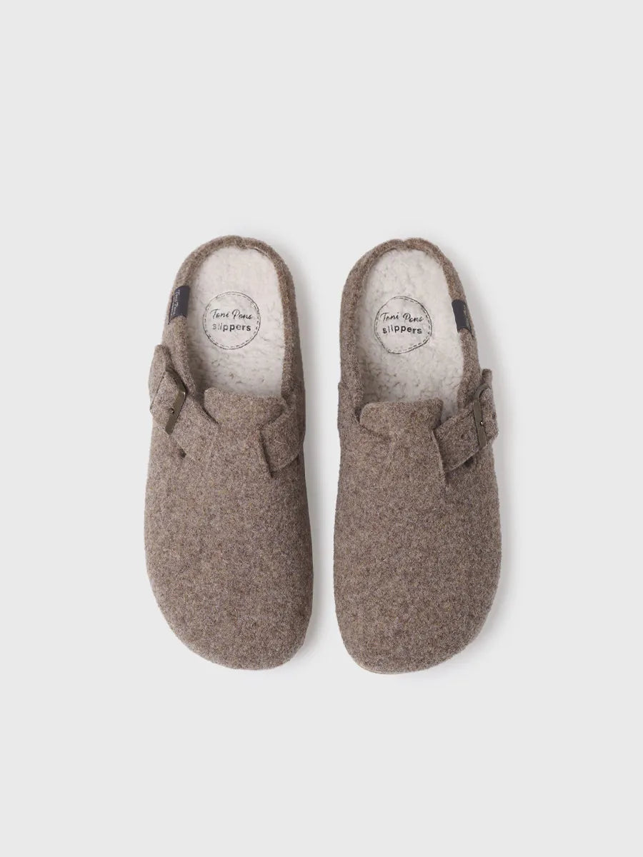 Toni Pons Norton-FP sabot homme feutre taupe