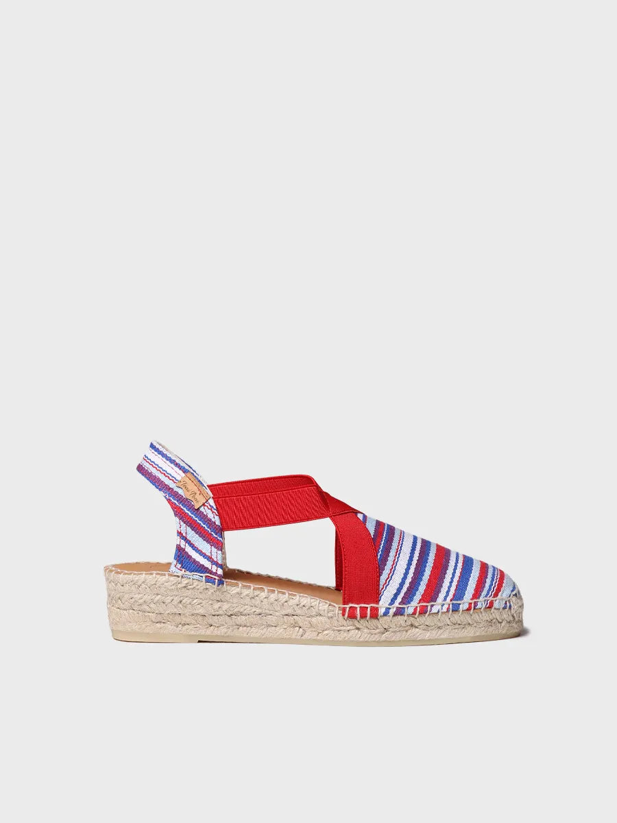 Toni Pons Vinaros espadrille compensée femme toile rayée