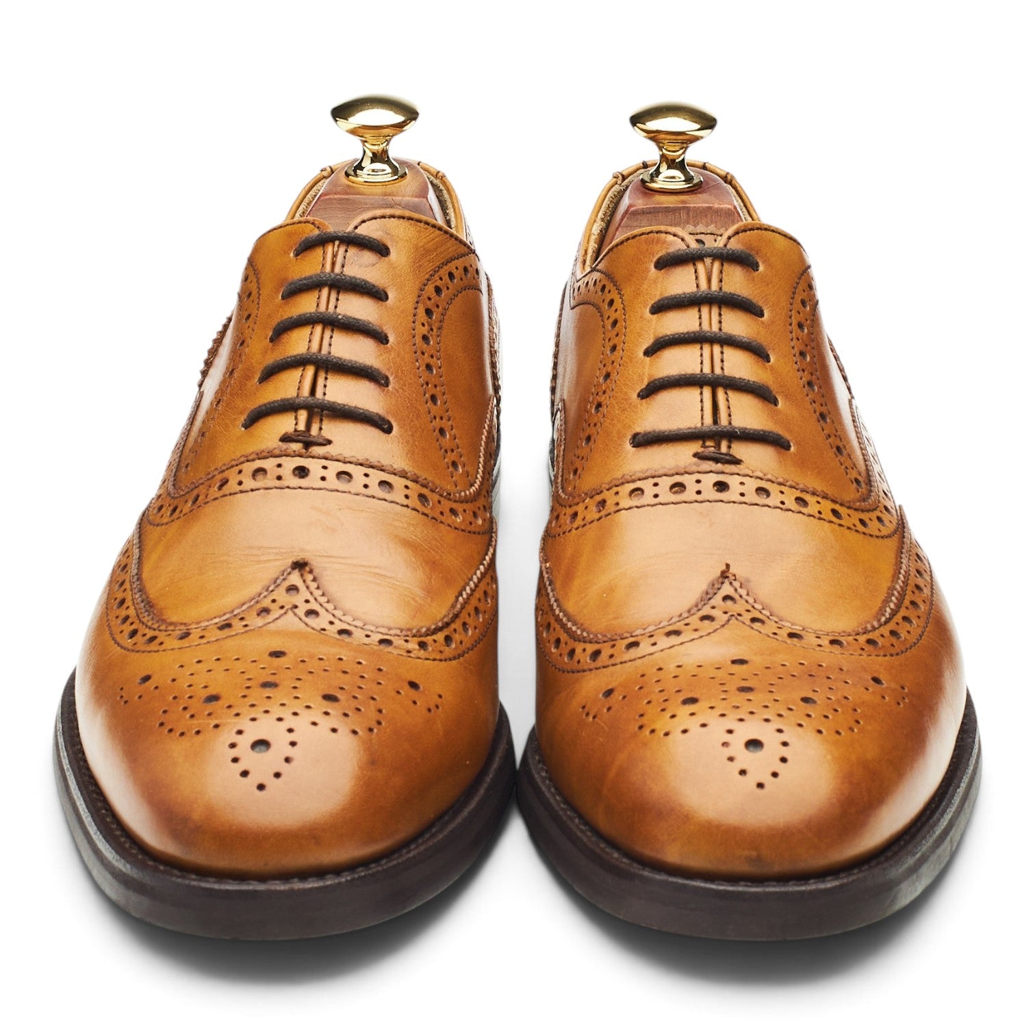 Berwick 67351 richelieu brogue cuir tabac UK 9