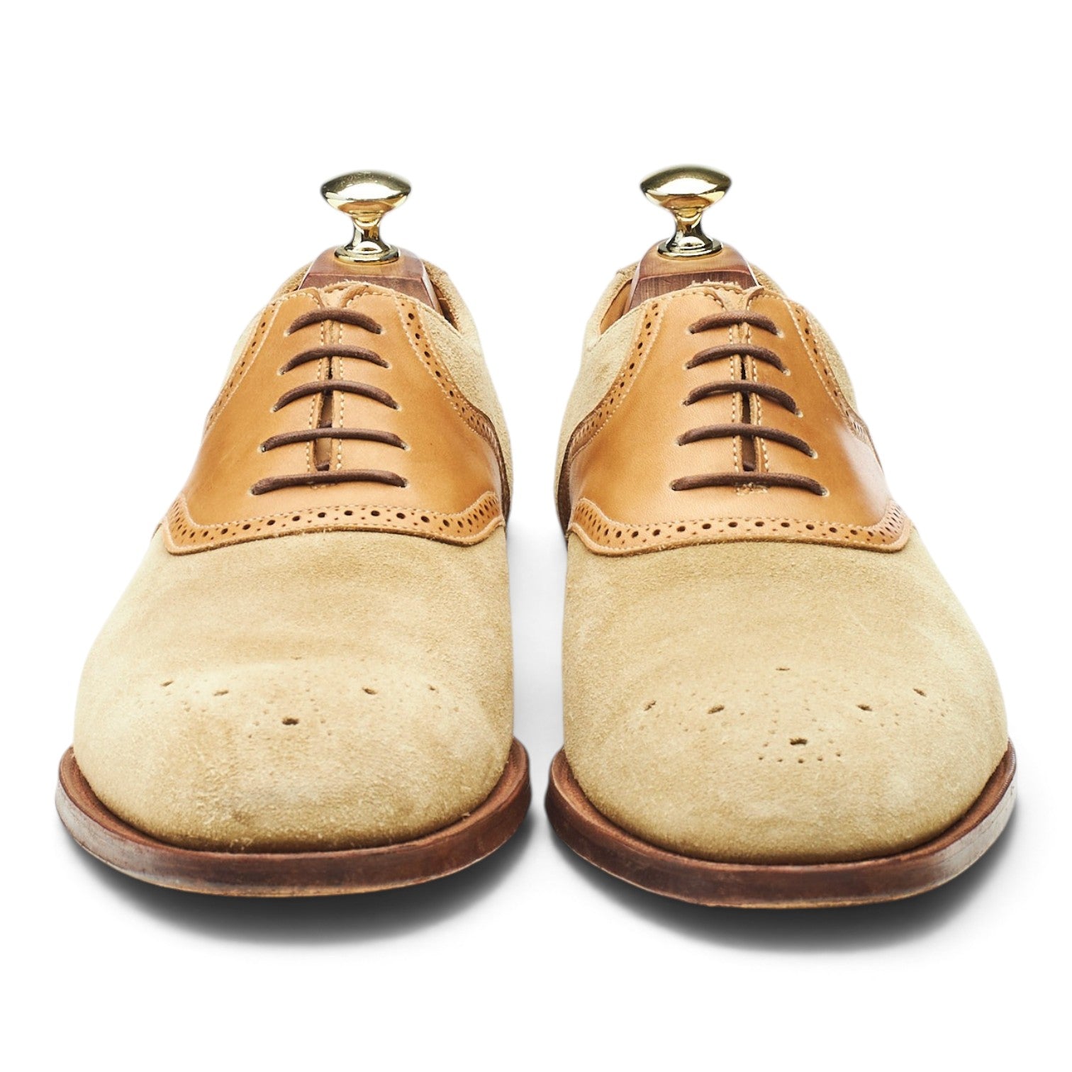Peal & Co richelieu saddle daim beige UK 7,5