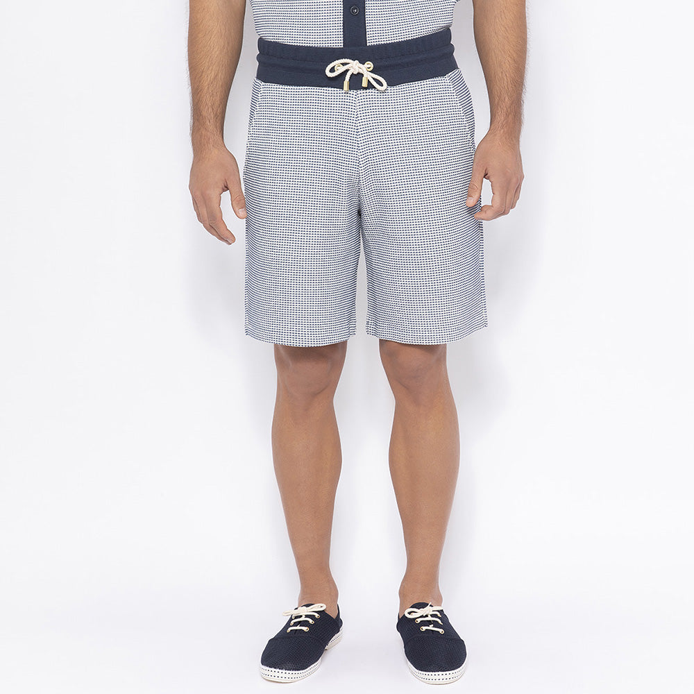 Rivieras Salgados short bicolore bleu coton