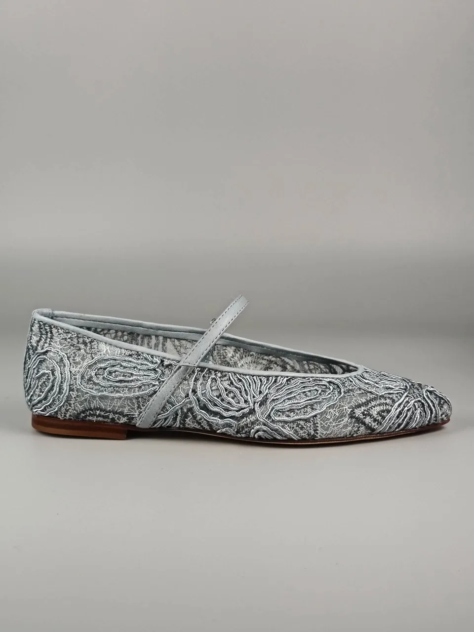 Lorena Paggi Margota ballerines tissu bleu ciel