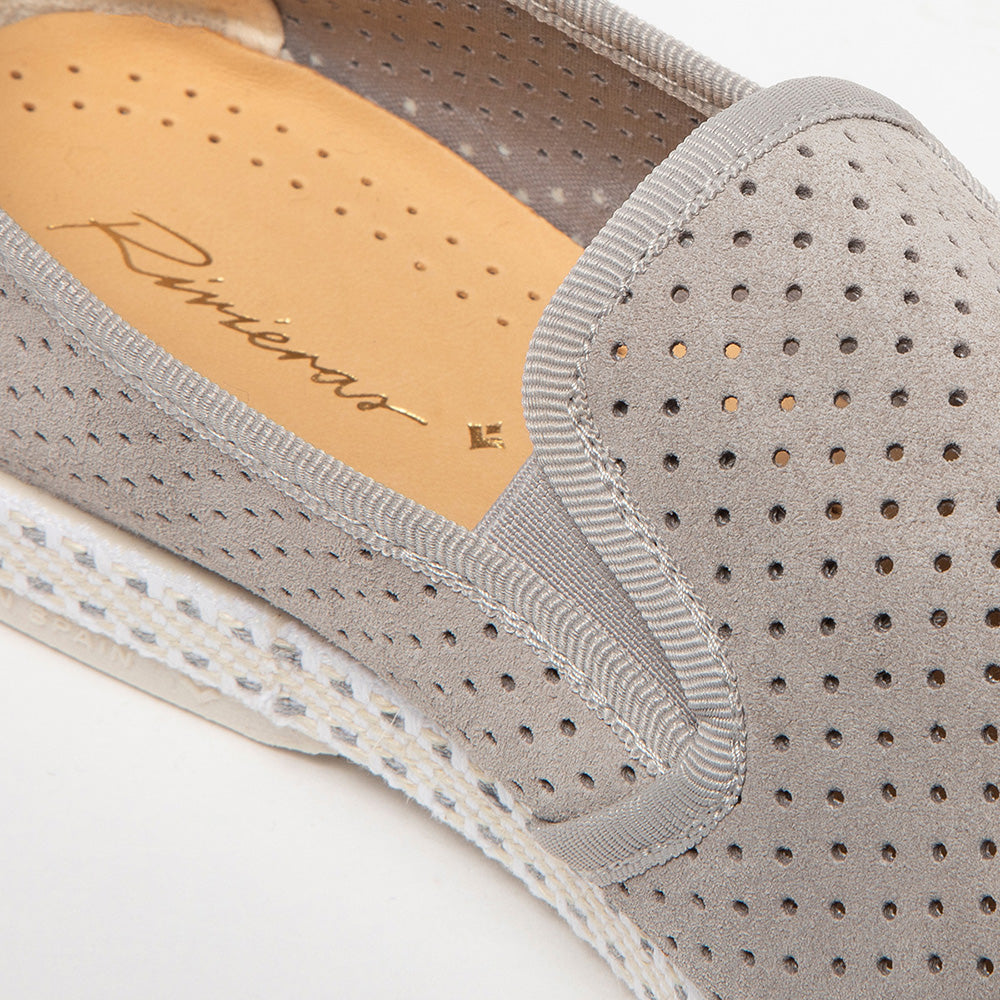 Rivieras Classic 3072 espadrilles cuir gris
